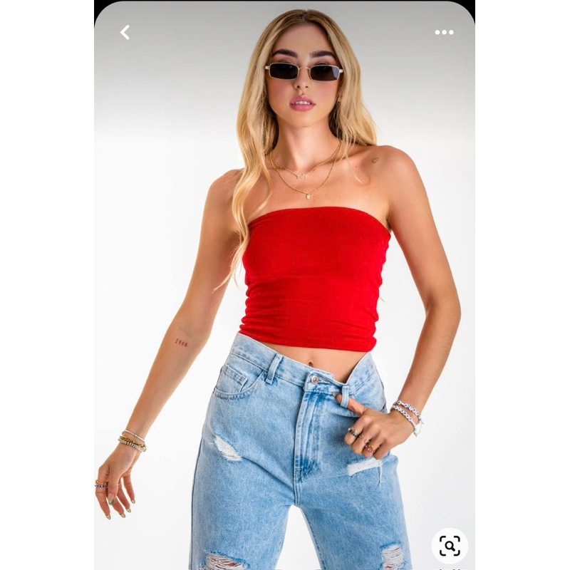 Áo ống thun cotton nhún sườn  - Thanh lý vnxk