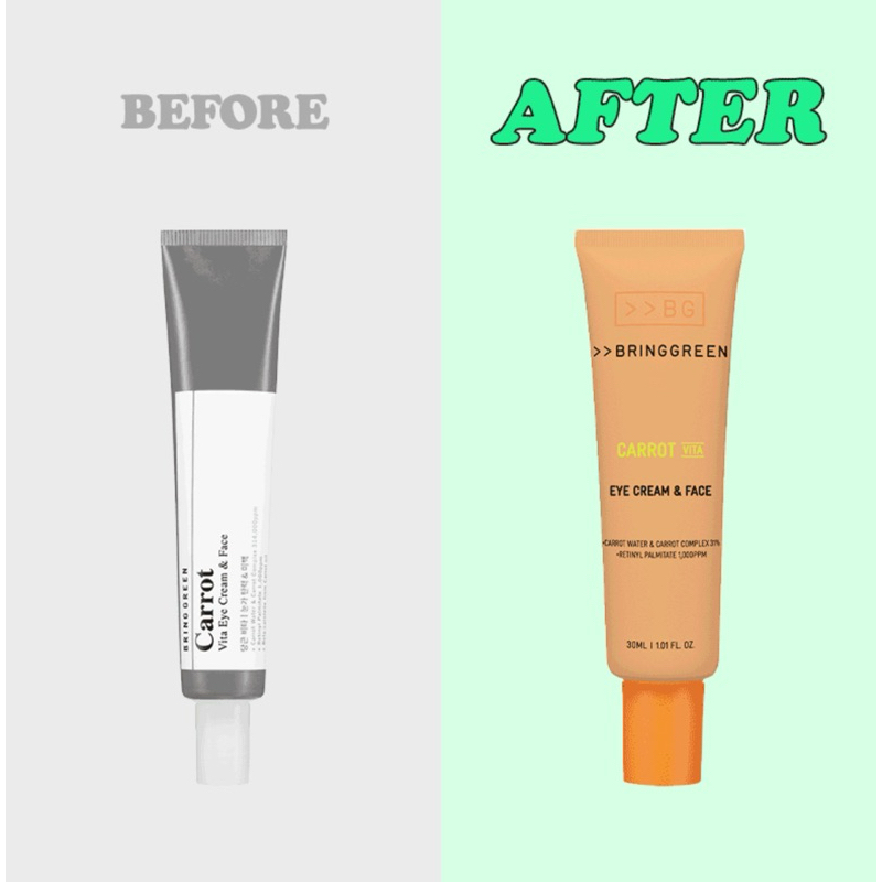 Kem mắt dưỡng sáng mờ thâm Bring green carrot vita eyecream and face