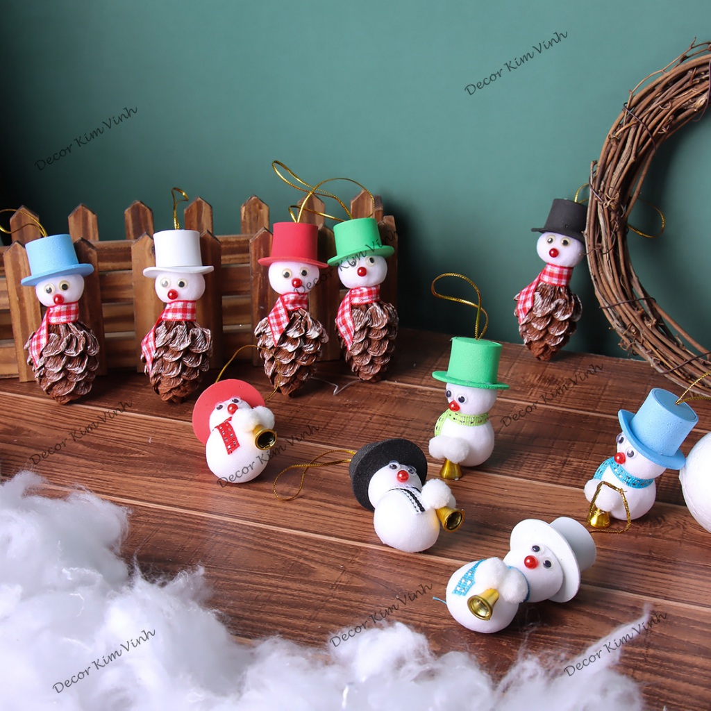 Người Tuyết Đội Nón PKT58 Trang Trí Noel Giáng Sinh