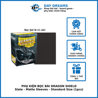 Phụ kiện Card Game Sleeves: Dragon Shield Slate - Matte Sleeves - Standard Size