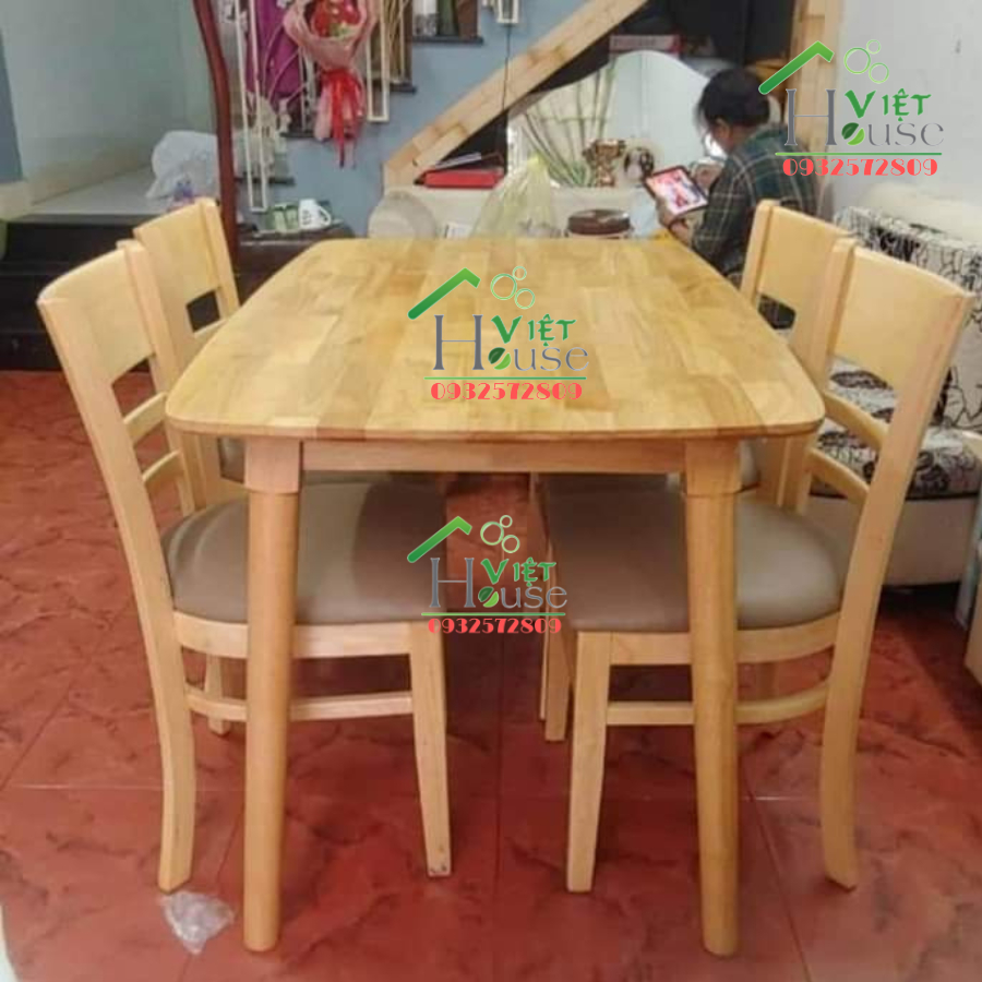 Bộ bàn ghế gỗ phòng ăn (Freeship nt HCM, Dĩ An, Biên Hòa)