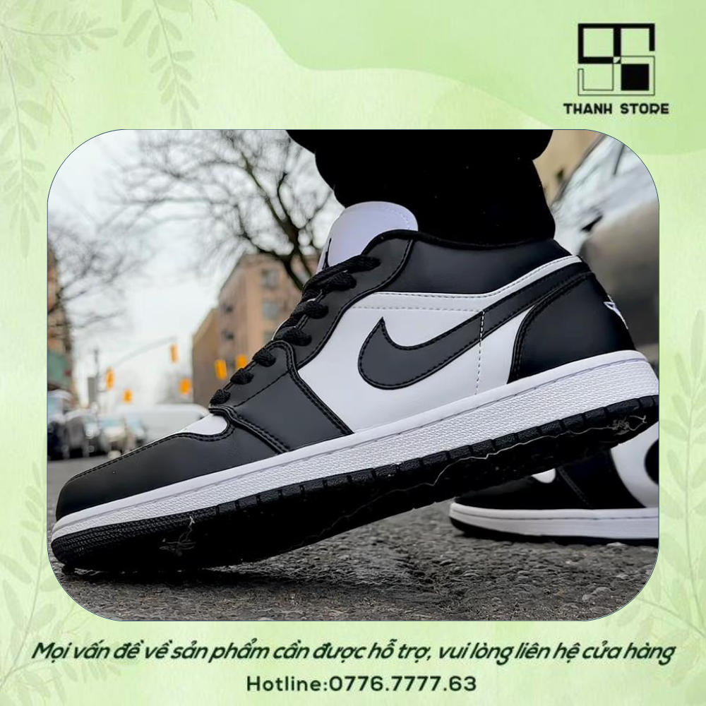 Giày thể thao nam nữ trắng đen giày AIR JORDAN 1 LOW PANDA _ hàng xuất khẩu thời trang chính hãng - NAJ1LB