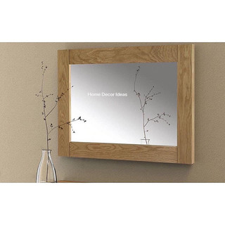 Gương treo nhà tắm, gương gỗ sồi thiết kế vintage Home Decor Ideas