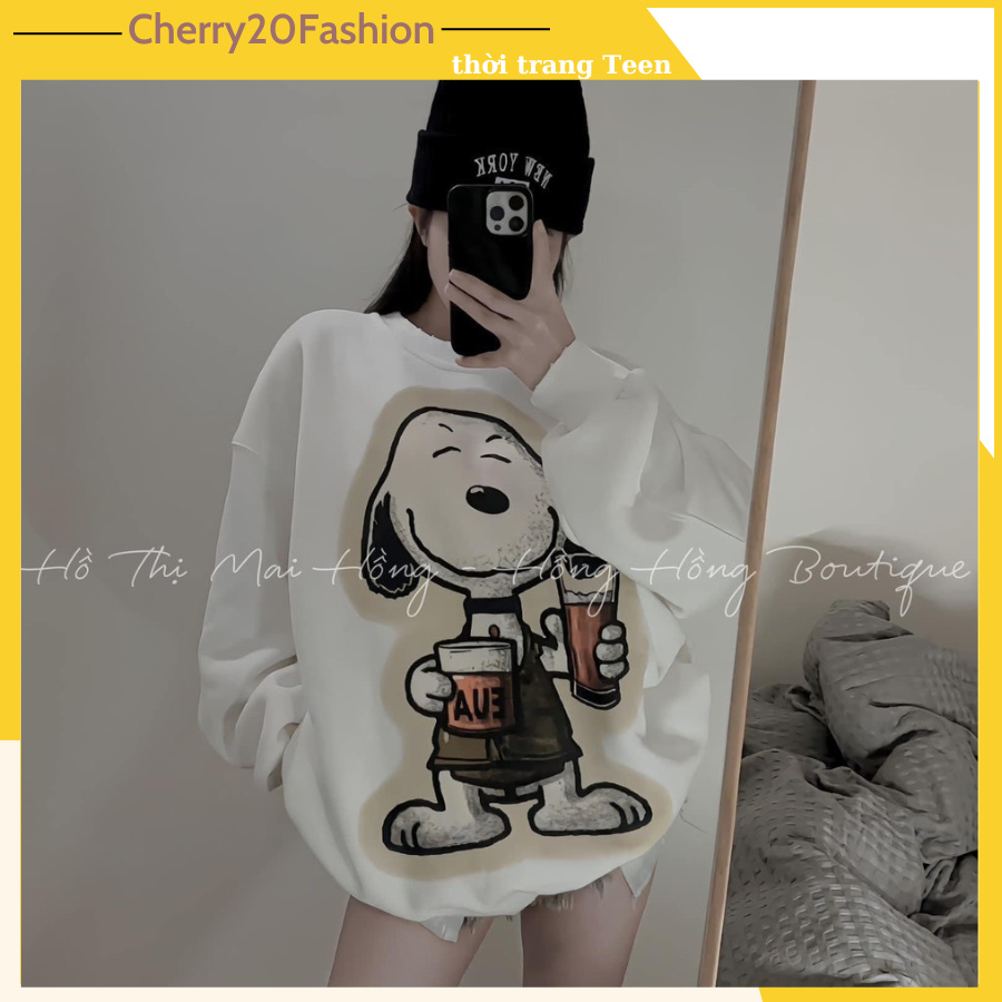 Áo sweater nỉ các mẫu hình cute cực hot năm nay, áo nỉ dài tay form Unisex dáng rộng Nam nữ mặc đôi, mặc nhóm cực xinh