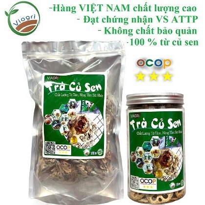 Trà củ Sen - Củ sen rang củi hạ thổ - Không chất tẩy trắng