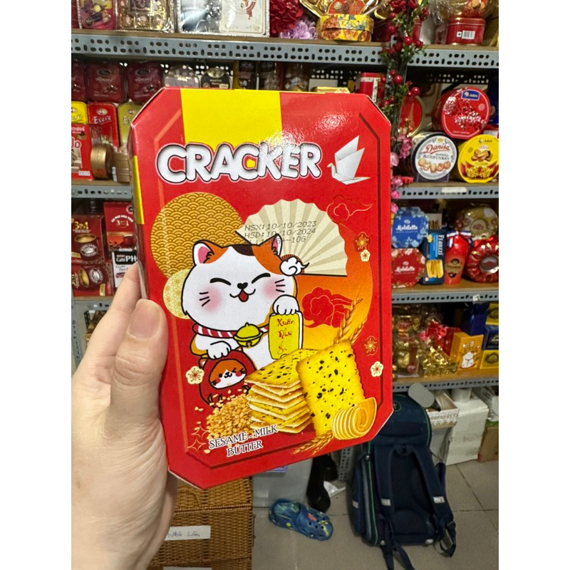 BÁNH MÈO THẦN TÀI HỘP GIẤY HOT HIT - GÓI QUÀ TẾT RẤT ĐẸP