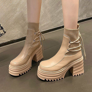 Boot nữ đế đúp thời trang quảng châu 10cm