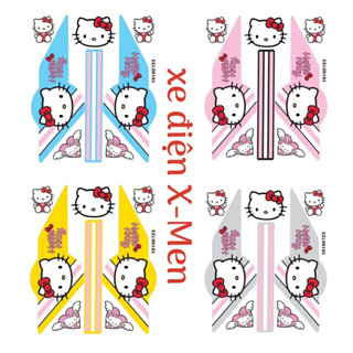 Tem xe điện X-MEN mẫu HELLO KITTY siêu dễ thương tem 4 lớp chống nước