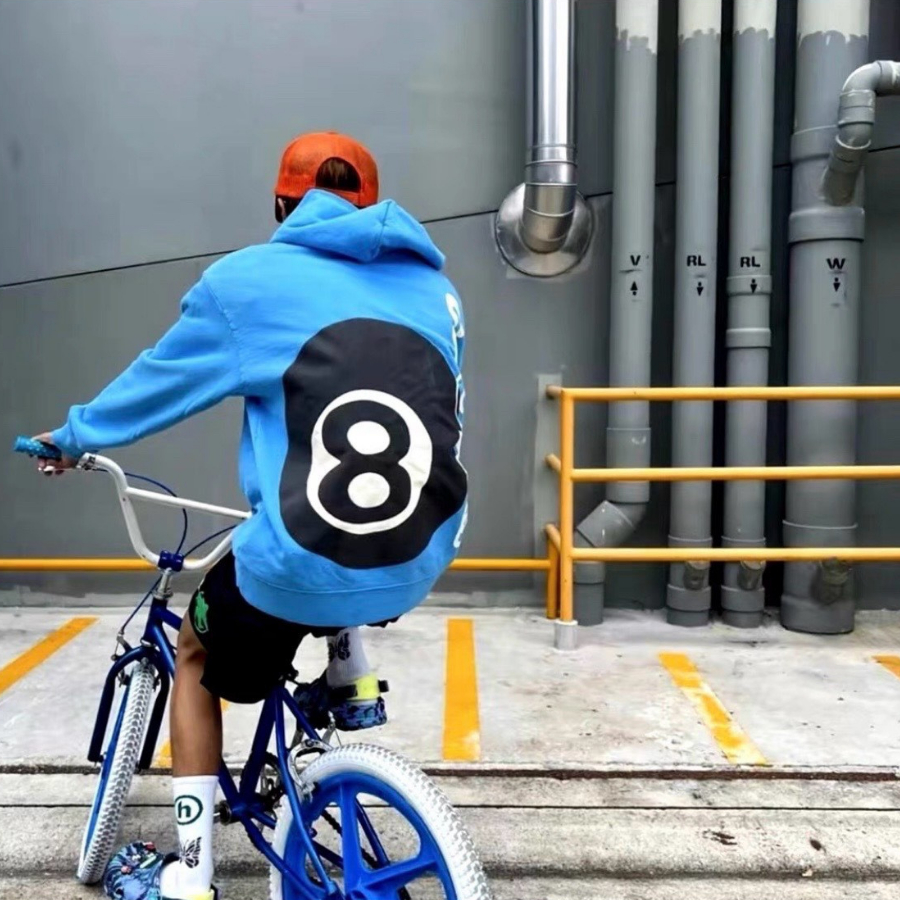 👑👑-Áo hoodie S.tussy x C.PFM 8 Ball Pigment Dyed BLue,Áo Hoodie S.tussy cao cấp full túi tag