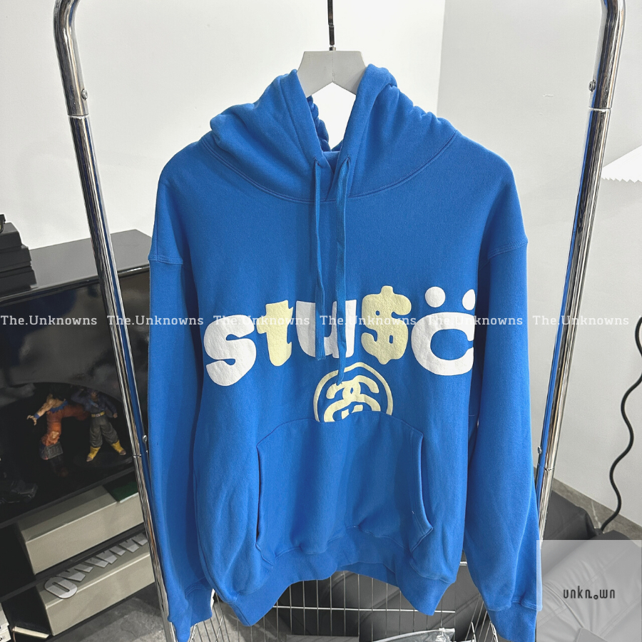 👑👑-Áo hoodie S.tussy x C.PFM 8 Ball Pigment Dyed BLue,Áo Hoodie S.tussy cao cấp full túi tag