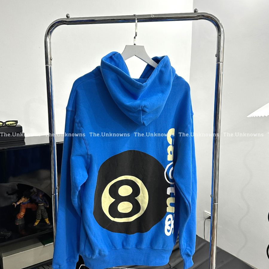 👑👑-Áo hoodie S.tussy x C.PFM 8 Ball Pigment Dyed BLue,Áo Hoodie S.tussy cao cấp full túi tag