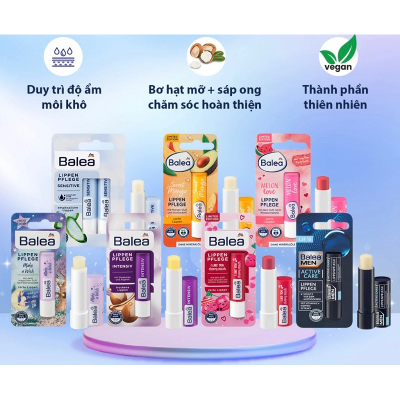 [Son mới] Son dưỡng môi Balea Đức