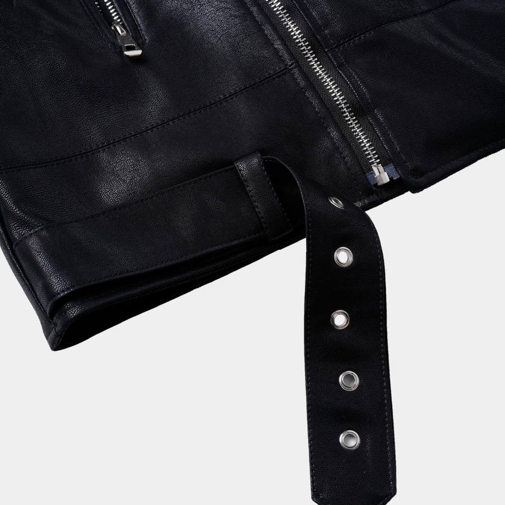 ÁO DA BIKER LEATHER JACKET