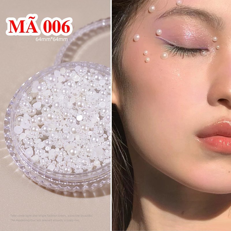 Đá đính mắt make up - miếng dán đính đá trang điểm cho mặt, mắt, tóc Giangpkc Phụ kiện cưới Giang