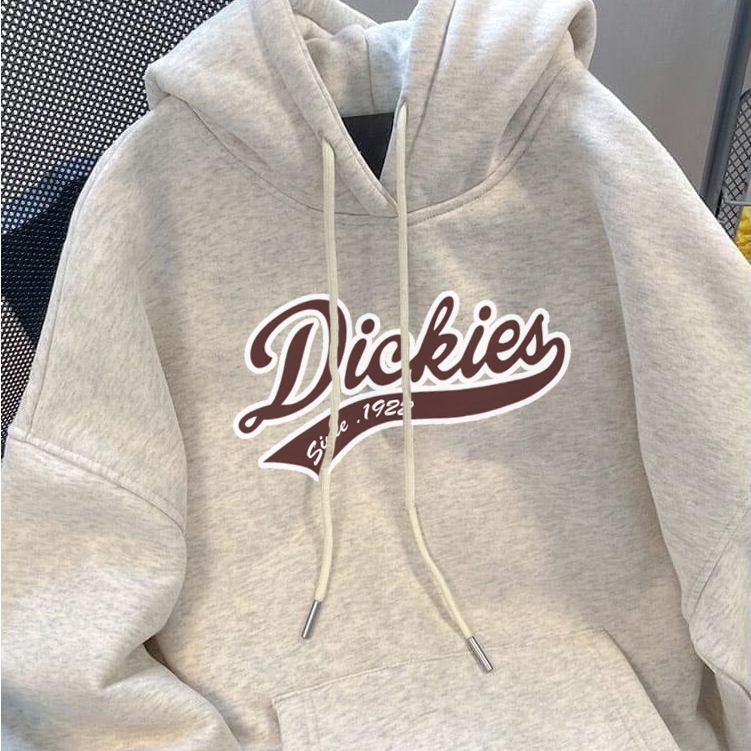 Áo Hoodie DICKIES Nam Nữ Unisex Form Rộng Chất Liệu Nỉ Bông màu xám tiêu