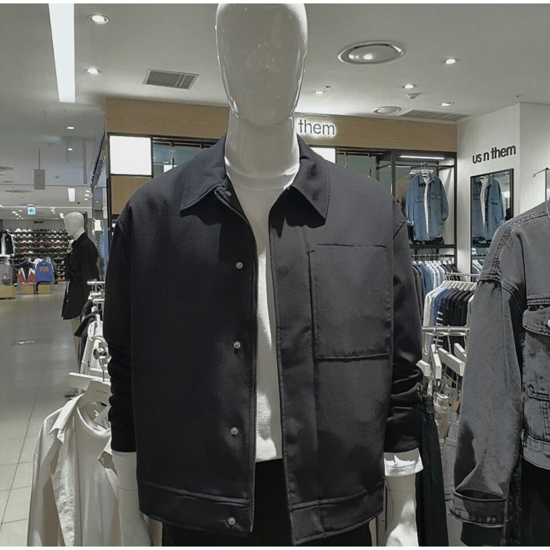 Áo khoác kaki nhẹ brand us n them chính hãng brand hàn quốc form boxy fit thoải mái gọn gàng trẻ trung lịch sự trending