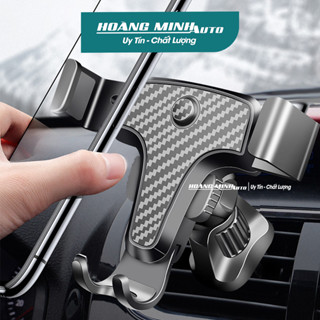 Giá đỡ điện thoại trên ô tô ST-1704 kẹp gắn cửa khe gió điều hoà xoay 360 độ vân cacbon tinh tế nhỏ gọn tiện lợi cho xe