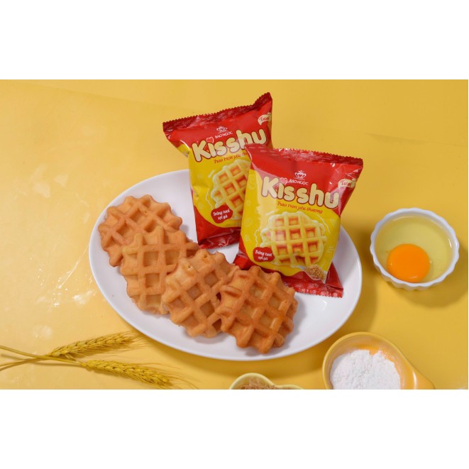 Bánh Bông Lan Trứng Tươi Chà Bông Sợi Gà Kisshu Caro Túi 96g