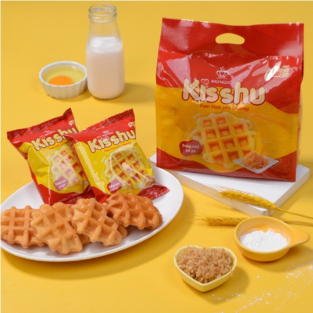 Bánh Bông Lan Trứng Tươi Chà Bông Sợi Gà Kisshu Caro Túi 96g