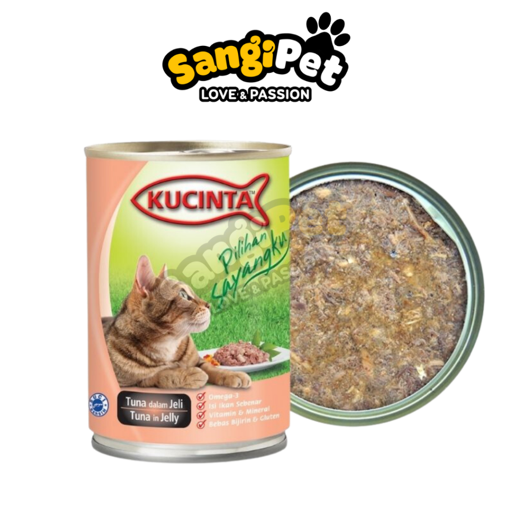 Pate Kucinta cho mèo lon 400gr, pate dinh dưỡng, tiết kiệm