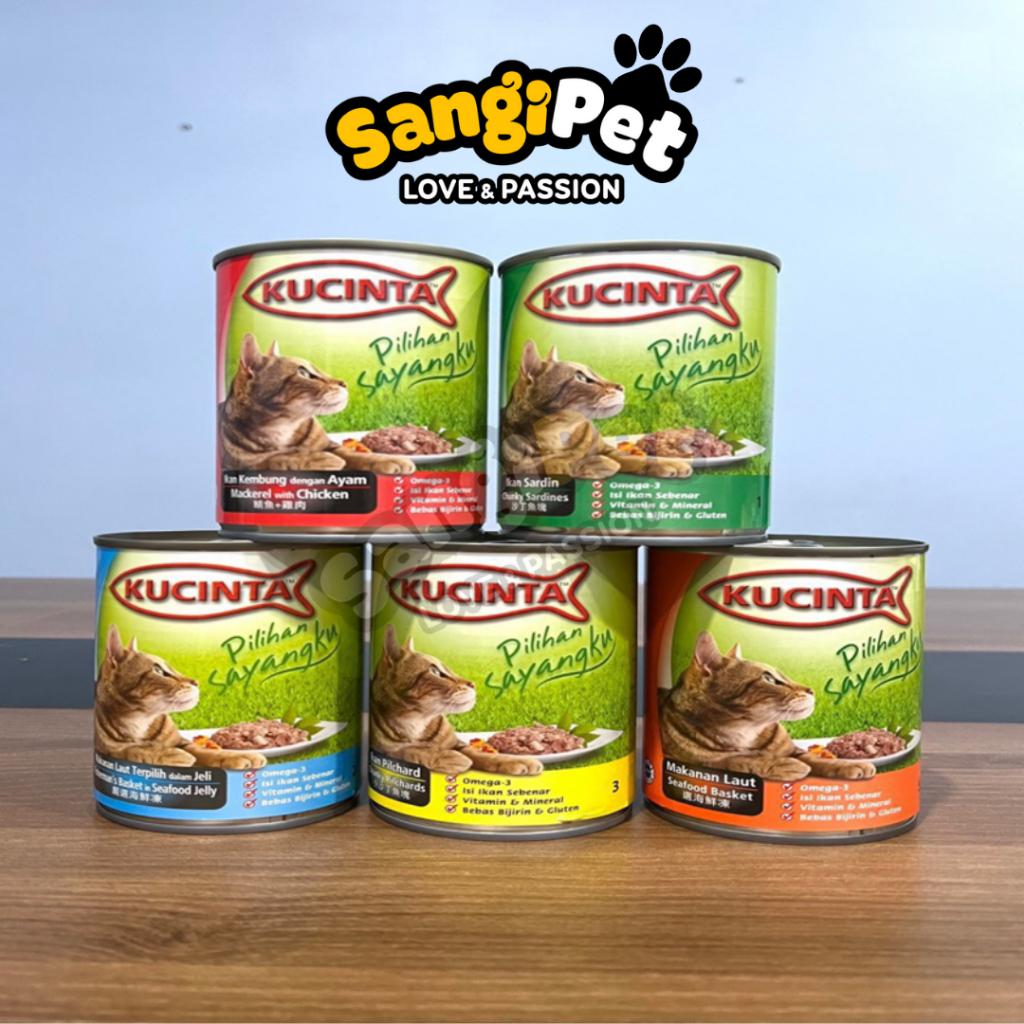 Pate Kucinta cho mèo lon 400gr, pate dinh dưỡng, tiết kiệm