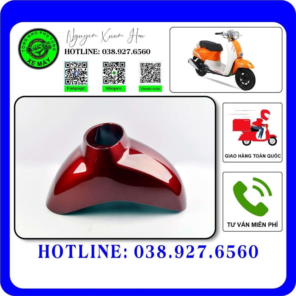 Chắn bùn trước/ Dè trước Crea 50cc/ Crea 2018-2019 (Nhựa ABS sơn cao cấp, hàng nhập khẩu)