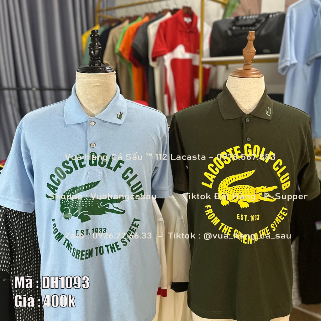 Áo POLO Lacoste.DH1093 Xanh Rêu Nam