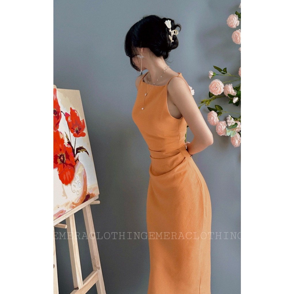 Váy EmeDress cam sữa tôn dáng
