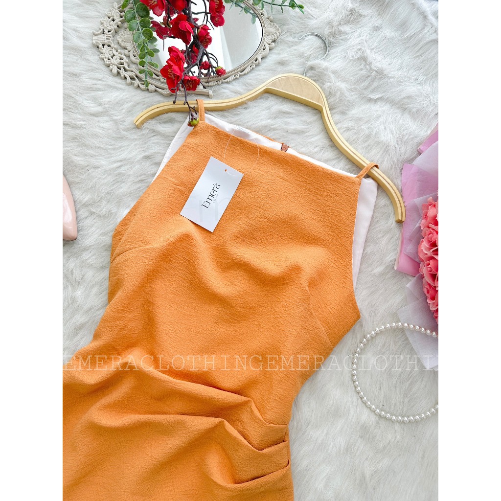 Váy EmeDress cam sữa tôn dáng