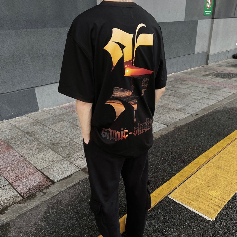 Áo thun local brand form rộng in decal logo hoàng hôn SUNSET TEE - SAMIÉ SAIGON