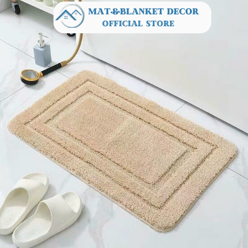 Thảm chùi chân Mat&Blanket Decor Cao Cấp và sang trọng sợi nen thấm hút tốt, chống trơn trượt kt 40x60cm