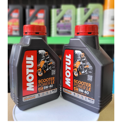 Nhớt xe ga MOTUL SCOOTER POWER 5W40 800ml và láp motul