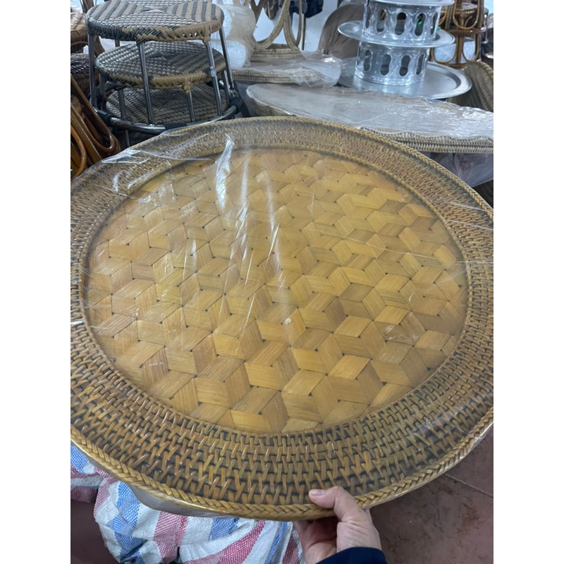 Mâm mây  đan thủ công