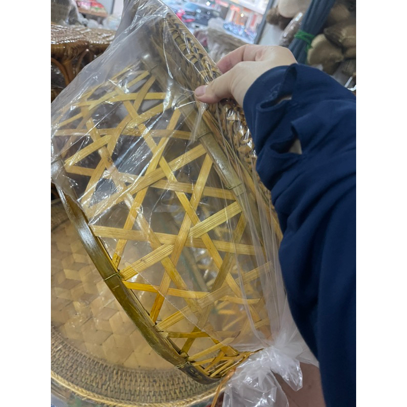 Mâm mây  đan thủ công