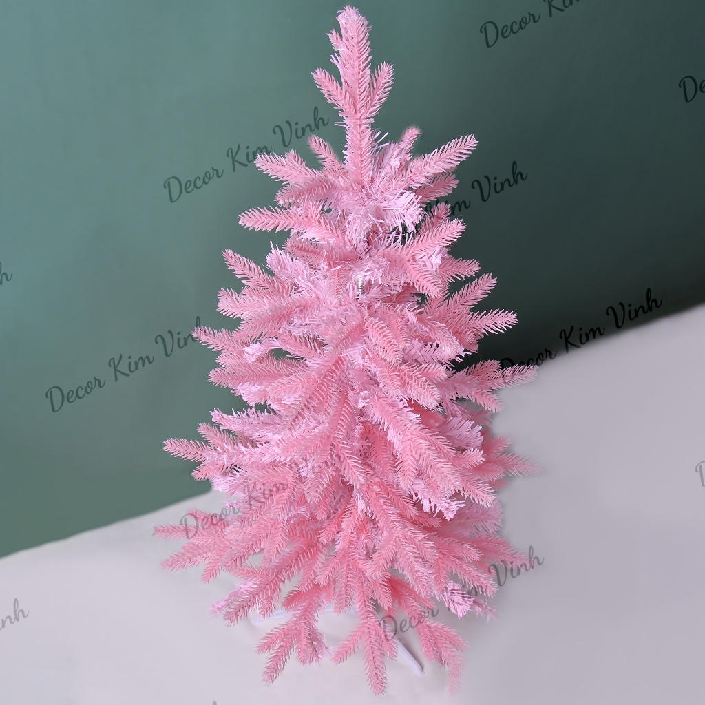 Cây Thông Hồng Chen Lá PE C26 Cao 90cm Cây Thông Trang Trí Noel