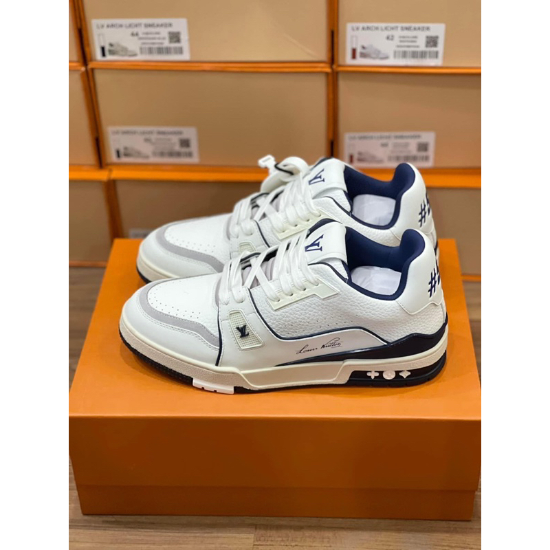 Giày Thể Thao Trainer 54 Màu Full Trắng Dập Chìm Hoa Văn Lệ Vi Full Box