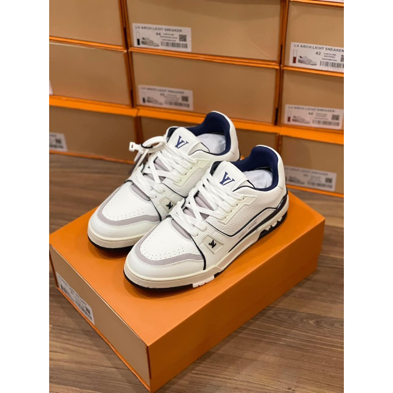 Giày Thể Thao Trainer 54 Màu Full Trắng Dập Chìm Hoa Văn Lệ Vi Full Box
