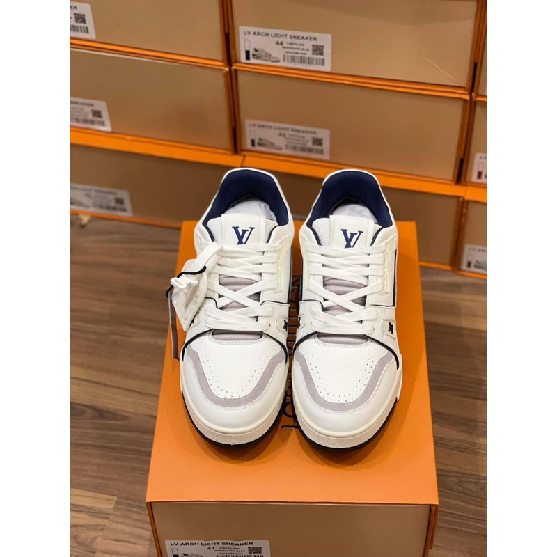 Giày Thể Thao Trainer 54 Màu Full Trắng Dập Chìm Hoa Văn Lệ Vi Full Box