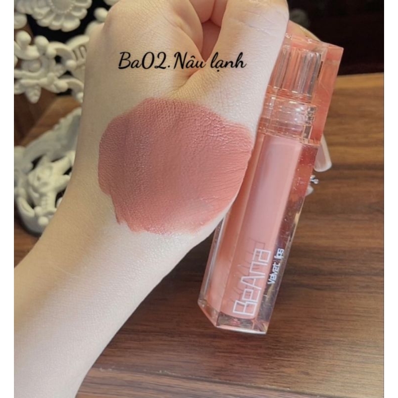 Son nâu lạnh, son tone tây, son nude tây, son nâu tây, son môi chính hãng BeAna chất son mềm, mịn lên chuẩn màu