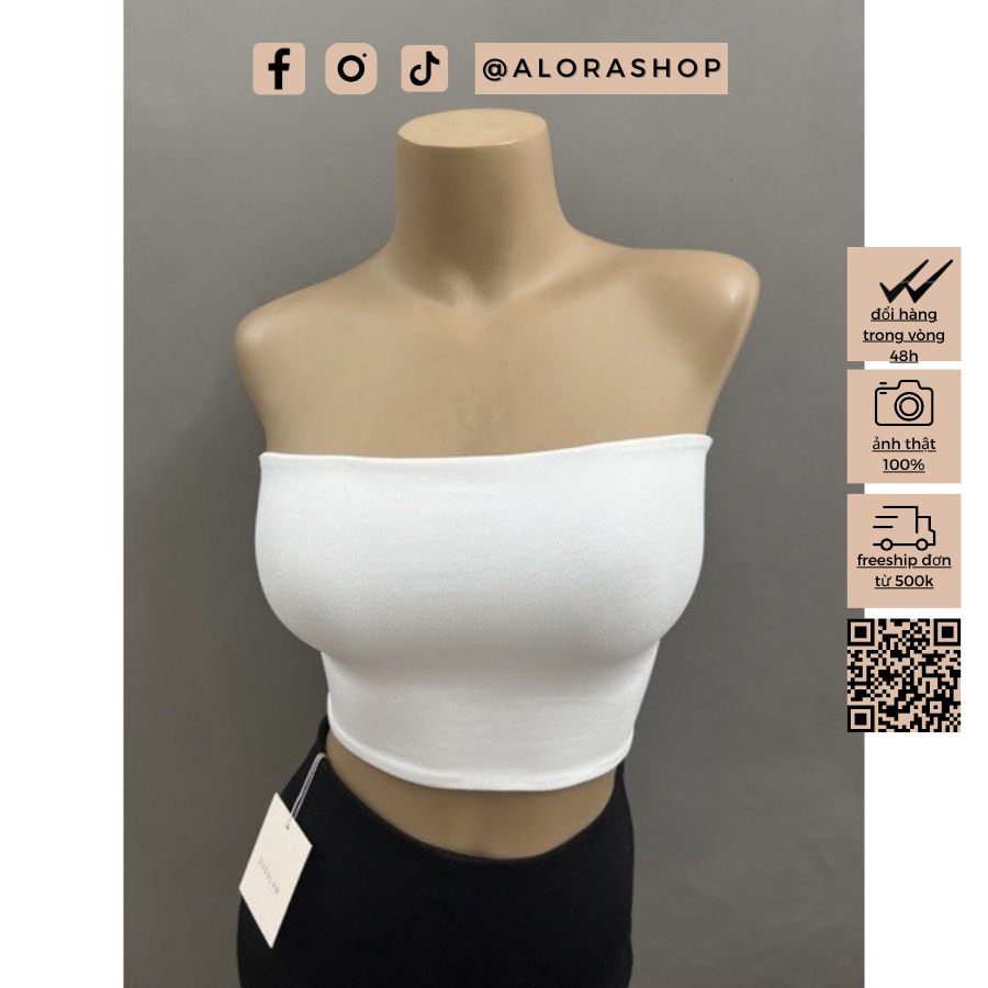 Áo quây tăm có đệm ngực trắng, ghi, đen thời trang nữ Alora