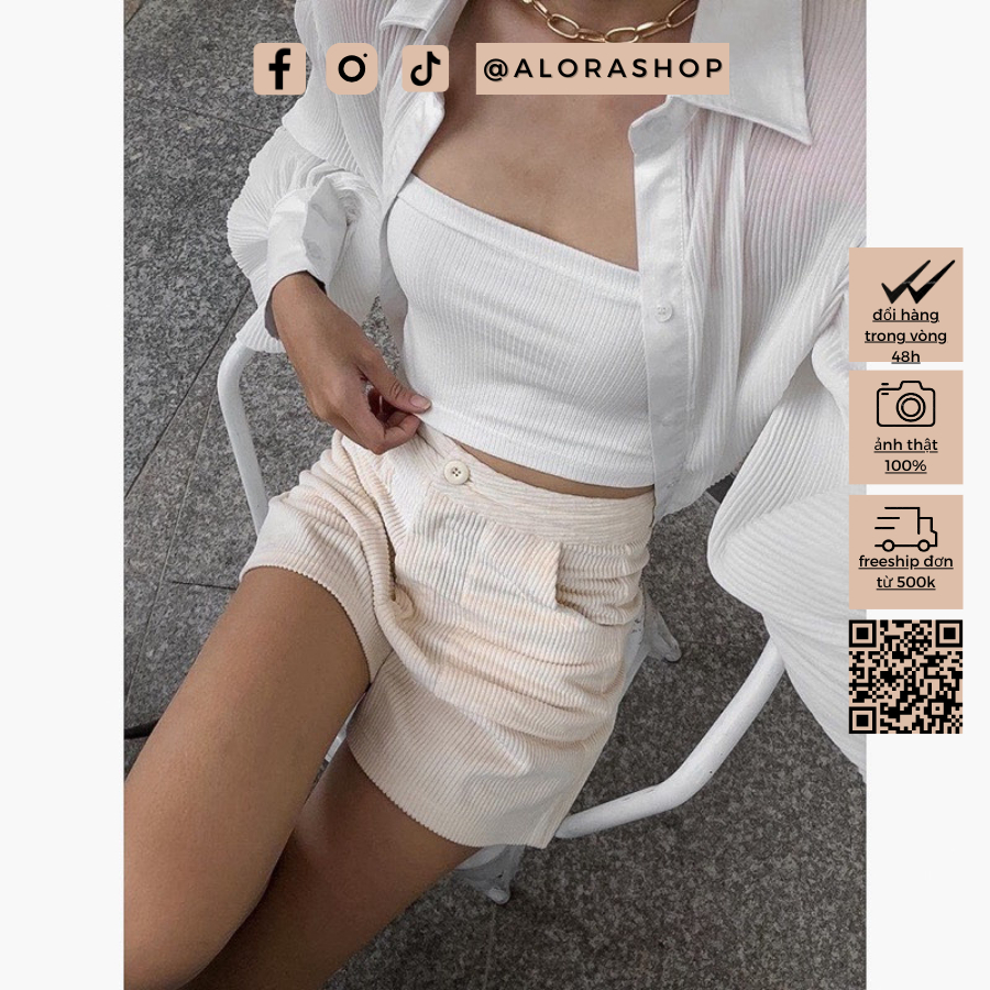 Áo quây tăm có đệm ngực trắng, ghi, đen thời trang nữ Alora