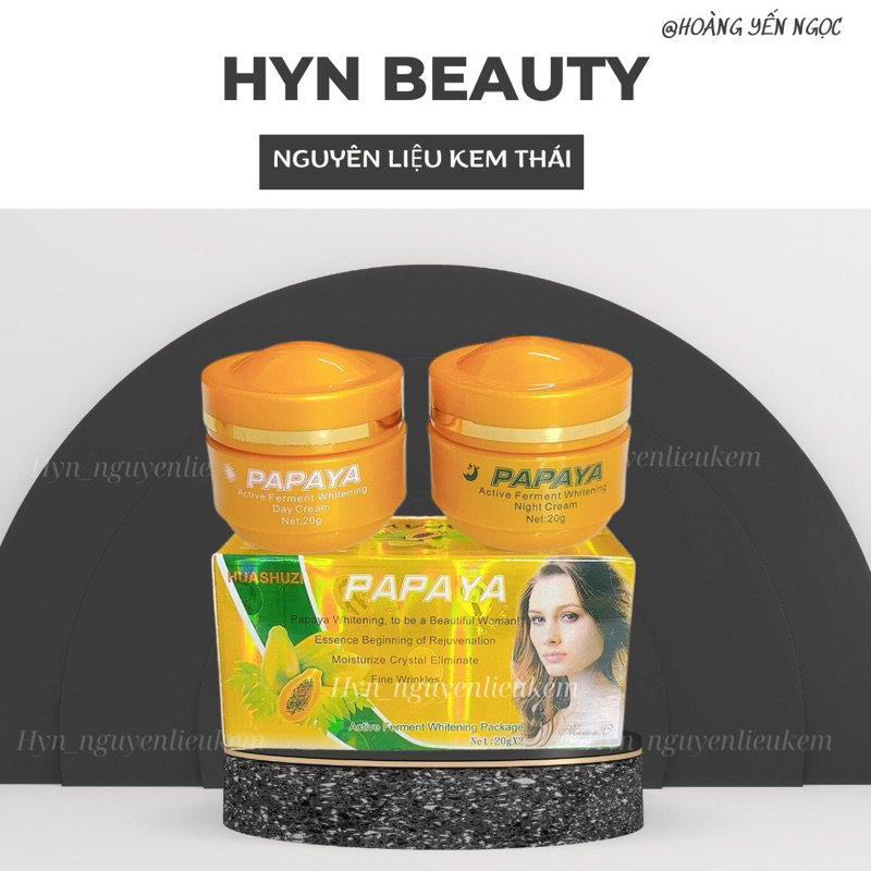 Kem nám đu đủ dưỡng trắng da mờ nám Huashuzi PAPAYA (cặp ngày và đêm)
