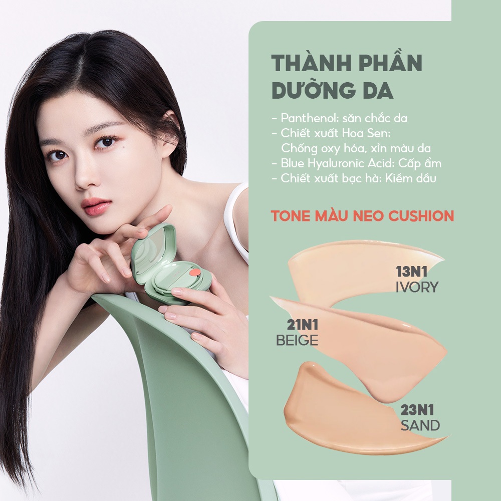 [NHẬP COSLAN4 -200K] [NEW] LANEIGE Phấn Nước Kiềm Dầu Chống Nước Che Khuyêt Điểm 50H Neo Cushion Matte 15g + Kèm Lõi