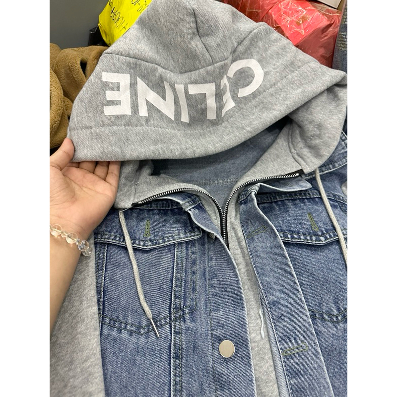 Áo Khoác Jean Mũ Nỉ CLinee