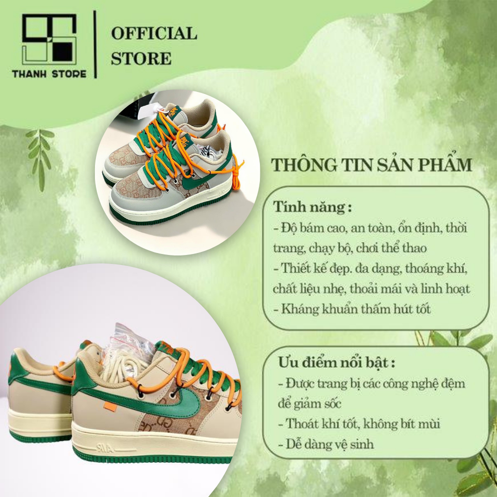 Giày thể thao nam nữ giày AIR FORCE 1 LOW GUCCI giày AF1 _ hàng xuất khẩu thời trang đẹp - NAF1LG