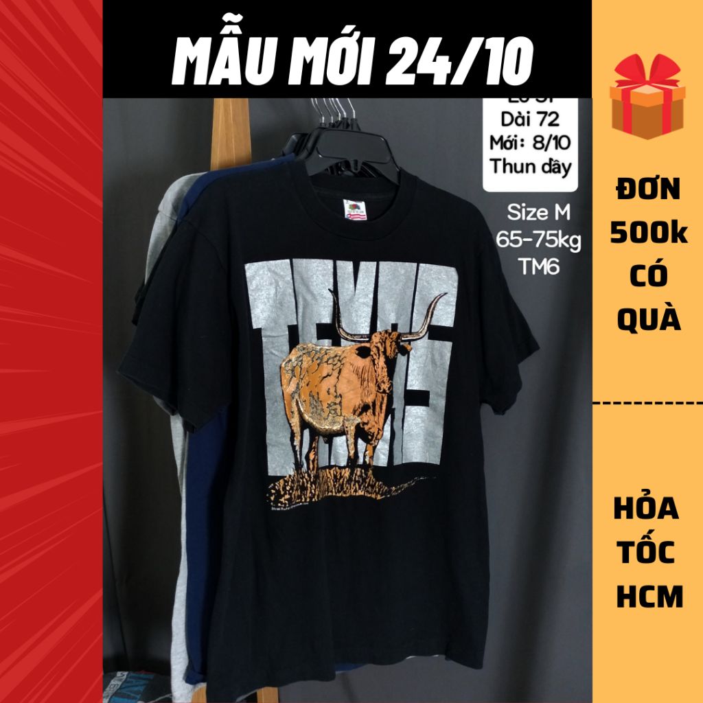 Thun mỹ tay ngắn, áo thun 2hand, áo thun si [Gò Vấp/Hỏa tốc]