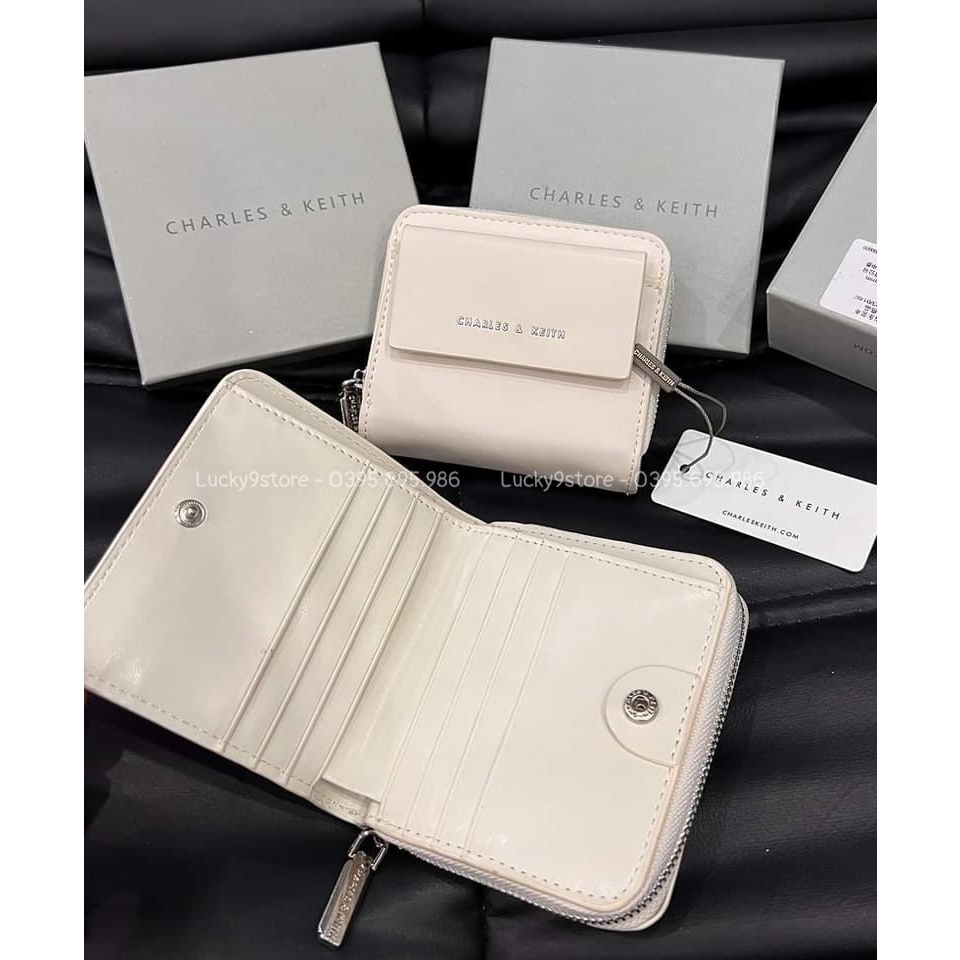 Ví gập, ví nữ nắp gập mini nhiều ngăn thời trang nữ full box - Lucky9store