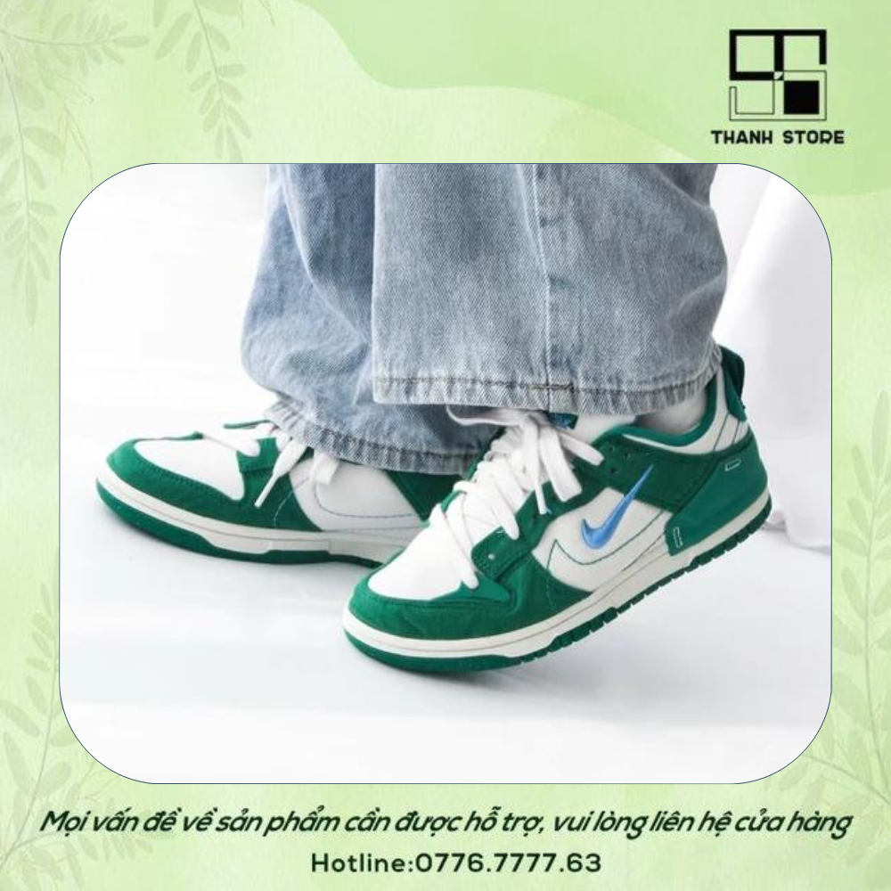 Giày thể thao nam nữ trắng xanh giày DUNK LOW DISRUPT 2 MALACHITE _ hàng xuất khẩu thời trang - NDLD2M