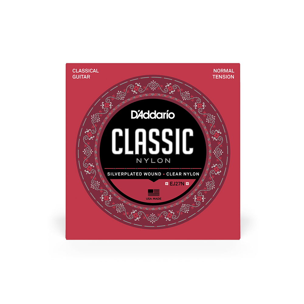 Bộ dây đàn Guitar Classic, Classical - D'Addario EJ27N - Normal Tension, Clear Nylon