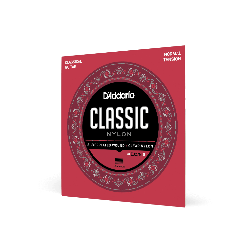 Bộ dây đàn Guitar Classic, Classical - D'Addario EJ27N - Normal Tension, Clear Nylon